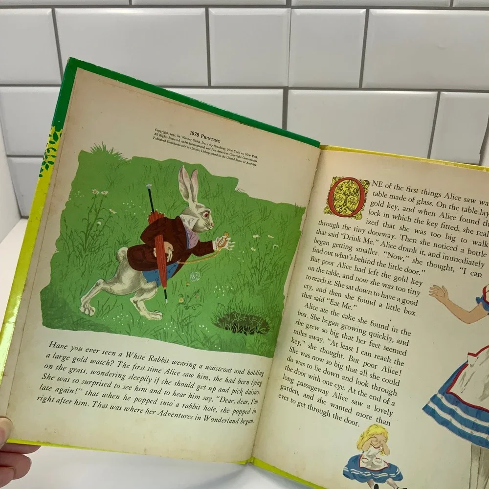 Vintage Wonder Books Lot Peter Pan Wizard of Oz Alice in Wonderland 1950s 1970s